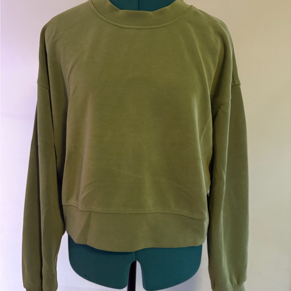 Lululemon Softstreme Perfectly Oversized Sage Green Crewneck Sweatshirt - 6